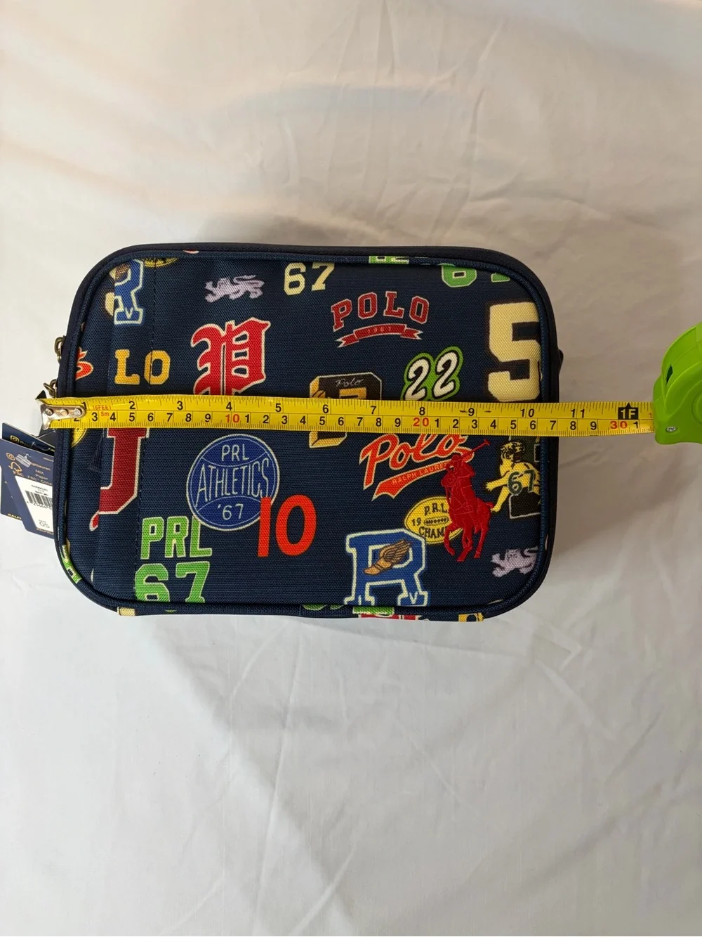 Polo by Ralph Lauren Navy Lunch Box Tote Multicolor Insulated Patch Graphics